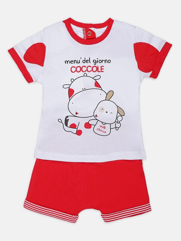 Set Of Printed T-Shirt And Shorts image number 0